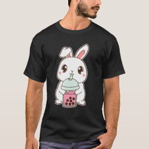 Camiseta Kawaii Cute Zodiac Boba Rabbit Strawberry Bubble M