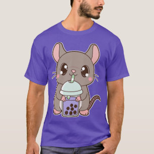 Camiseta Kawaii Cute Zodiac Boba Rat Taro Bubble Pearl Mill