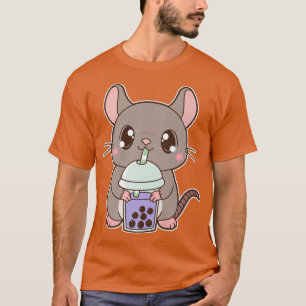 Camiseta Kawaii Cute Zodiac Boba Rat Taro Bubble Pearl Mill