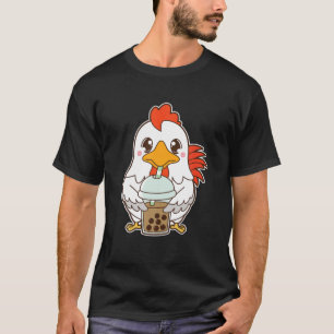 Camiseta Kawaii Cute Zodiac Boba Rooster Classic Bubble Mil