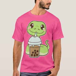 Camiseta Kawaii Cute Zodiac Boba Snake Classic Bubble Pearl