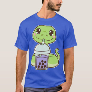 Camiseta Kawaii Cute Zodiac Boba Snake Taro Bubble Pearl