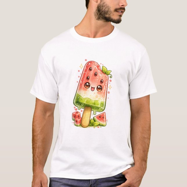 Camiseta Kawaii de Paleta de Sandía (Anverso)