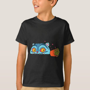 Camiseta Kawaii Demon Cat Gracioso Anime Otaku Japonés