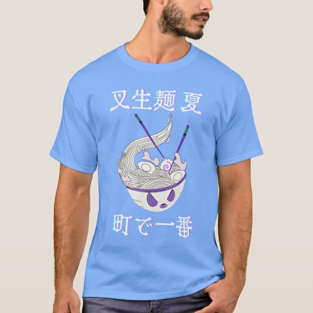 Camiseta Kawaii Design of Noodles Lover Japaneese Food retr (Anverso)