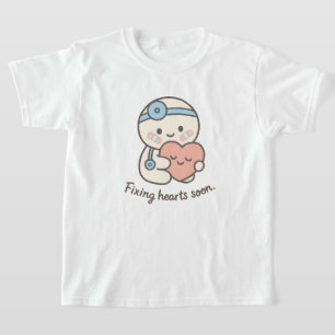 Camiseta Kawaii Doctor Arreglando Corazones Pronto