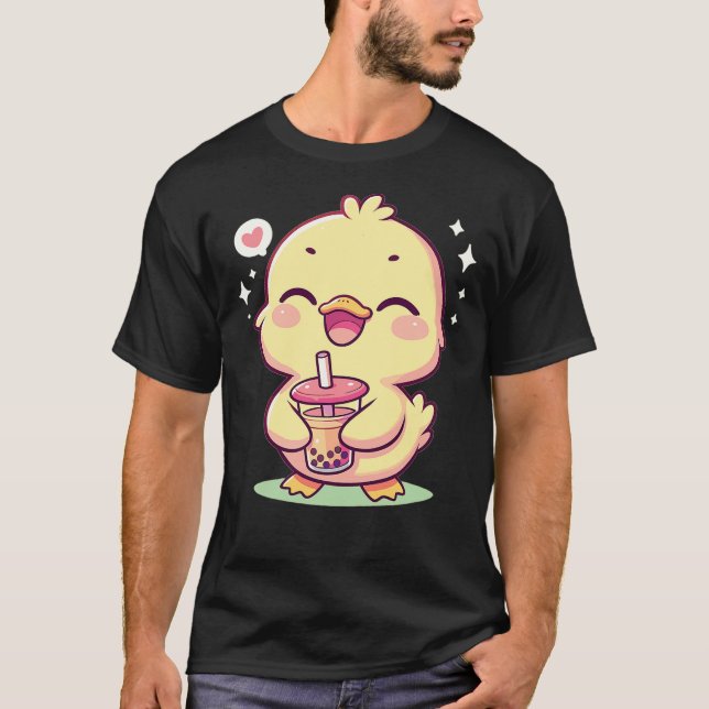Camiseta Kawaii Duck Bubble Tea Boba Duck (Anverso)