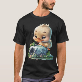 Camiseta Kawaii Duckling besando la piedra de Blarney