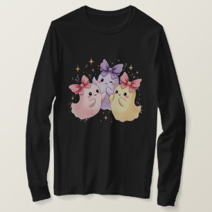 Camiseta Kawaii dulce pastel fantasmas con arcos
