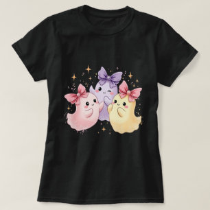 Camiseta Kawaii dulce pastel fantasmas con arcos