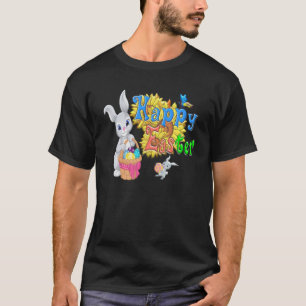 Camiseta Kawaii Easter Bunny Feliz Pascua