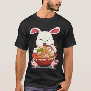 Camiseta Kawaii Easter Bunny Ramen Noodles de Pascua Japone