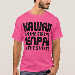 Camiseta Kawaii En Las Calles Senpai En Las Hojas