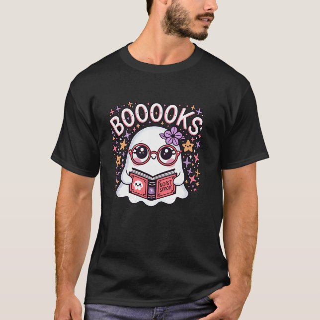 Camiseta Kawaii Fantasma Chica de Bookworms a los que les e (Anverso)