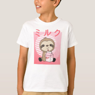 Camiseta Kawaii Fault Retro Milkshake japonesa de fresa