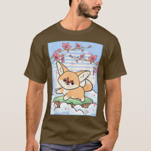 Camiseta Kawaii Fennec Fo Cherry Blossom