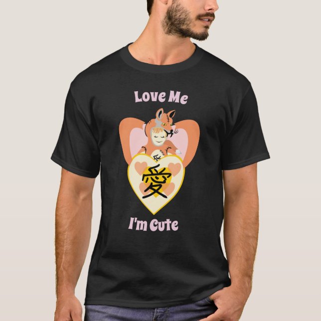 Camiseta Kawaii Foxy Cosplay Love Heart (Anverso)
