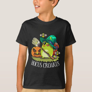 Camiseta Kawaii Frog Gorra de brujas Cottagecore Hocus esté