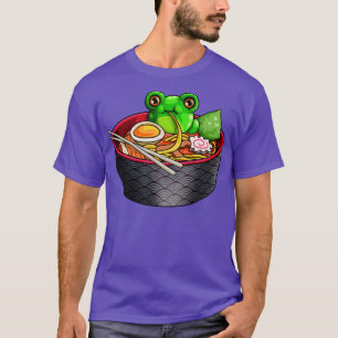 Camiseta Kawaii Frog Ramen Noodle lindo Otaku para ranas Lo