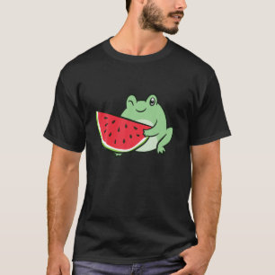 Camiseta Kawaii Frog Watermelon Summer Watermelon Frog