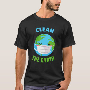 Camiseta Kawaii Funny Mask Ambientalista Limpia La Tierra