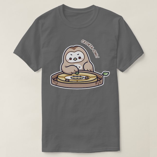 Camiseta Kawaii Games Crokinole Owl (Diseño del anverso)