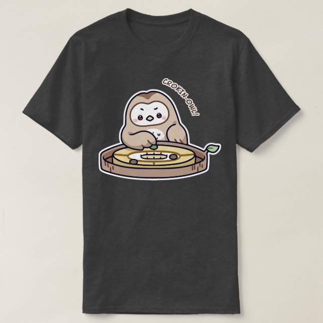 Camiseta Kawaii Games Crokinole Owl (Diseño del anverso)
