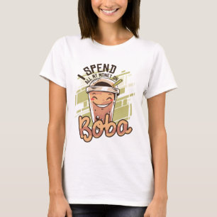 Camiseta Kawaii Gasto todo mi dinero en Boba