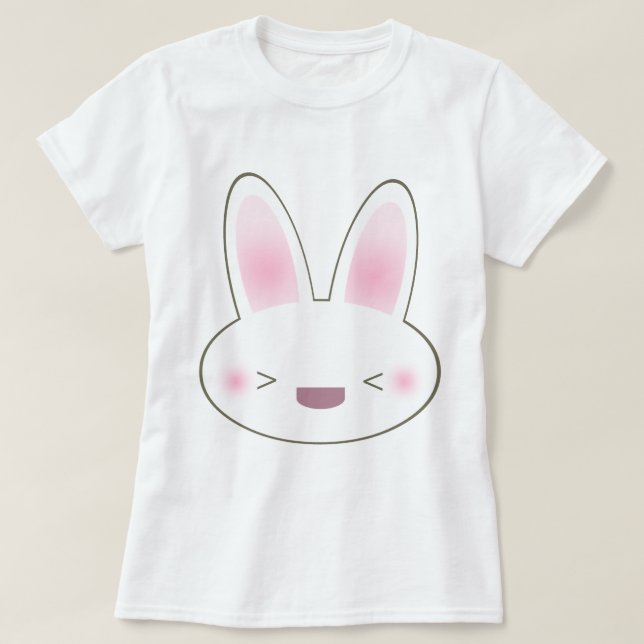 CAMISETA KAWAII HAPPY BUNNY (Diseño del anverso)