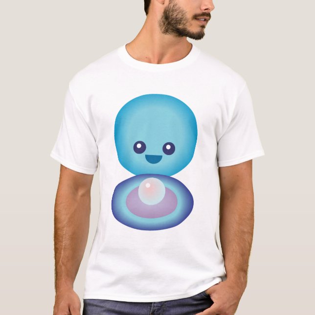 Camiseta Kawaii Happy Clam (Anverso)
