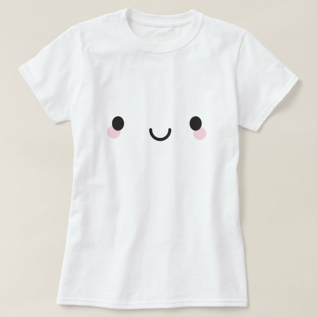 Camiseta Kawaii Happy Face (Diseño del anverso)