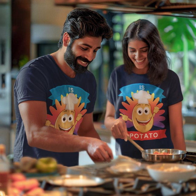 Camiseta Kawaii Happy Face Potato Late Night TV Unisex (Kawaii Happy Face Potato Late Night TV Unisex T-Shirt)