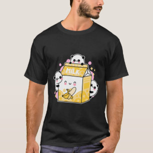Camiseta Kawaii Hoodie Cute Panda Oso Cartón de Leche de Ba