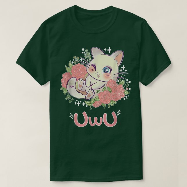 Camiseta Kawaii I UwU Cat I Kawaii Meme Cute Japan Anime Ki (Diseño del anverso)