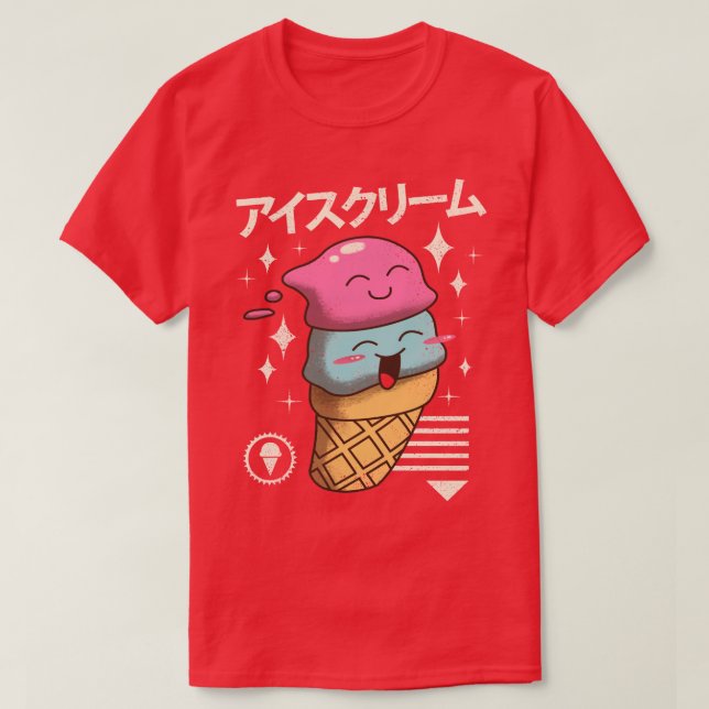 Camiseta Kawaii Ice Cream (Diseño del anverso)