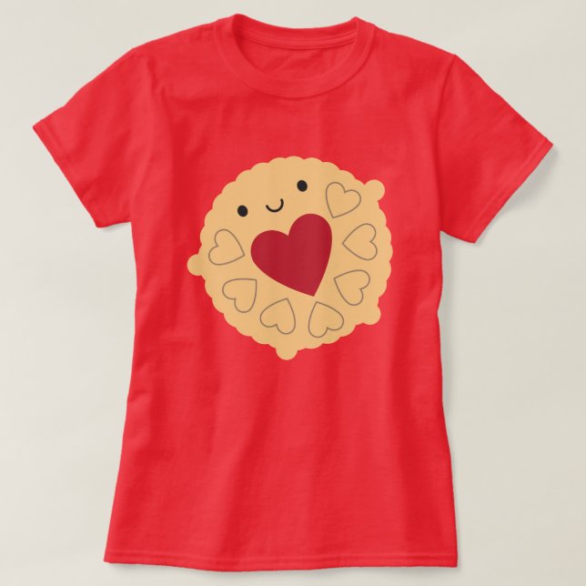 Camiseta Kawaii Jammie Dodger Biscuit (Diseño del anverso)
