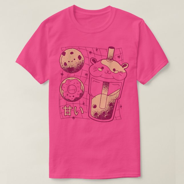 Camiseta Kawaii Japanese Boba Tea Guinea Pig Donut Cookie G (Diseño del anverso)