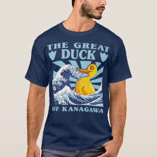 Camiseta Kawaii Japón Gran Ola de Gran Pato Corto Japón A