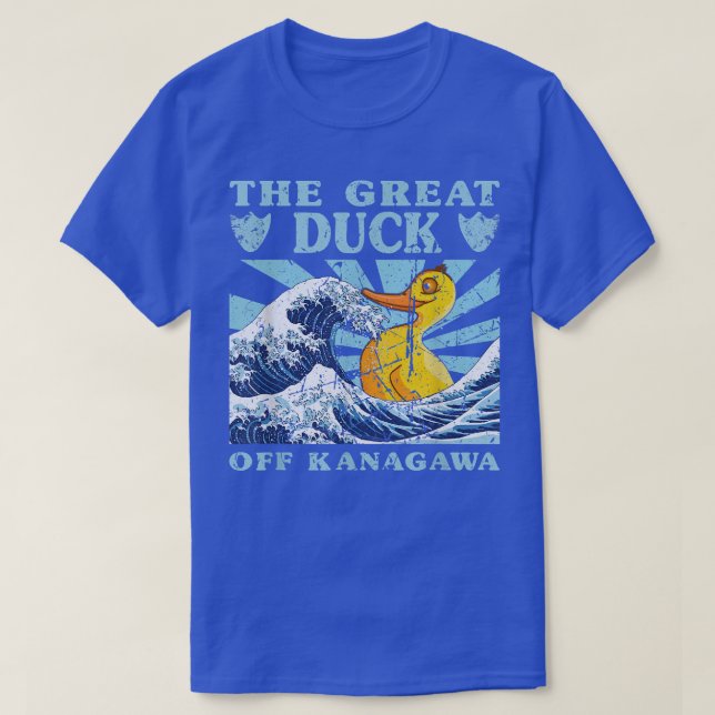 Camiseta Kawaii Japón Gran Ola de Gran Pato Corto Japón A (Diseño del anverso)