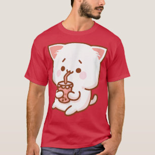 Camiseta Kawaii Japón Otaku Boba Tea Bubble Tea Neko Cute K