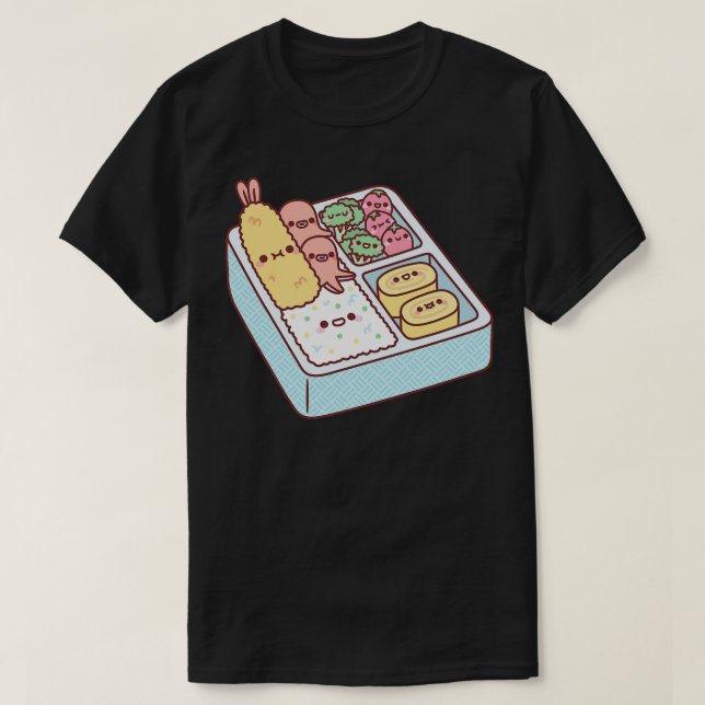 Camiseta Kawaii Japonés Bento Box Tempura Prawn (Diseño del anverso)