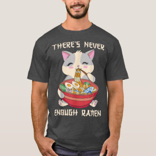 Camiseta Kawaii japones gato anime ramen 