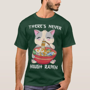 Camiseta Kawaii japones gato anime ramen T-Shirt