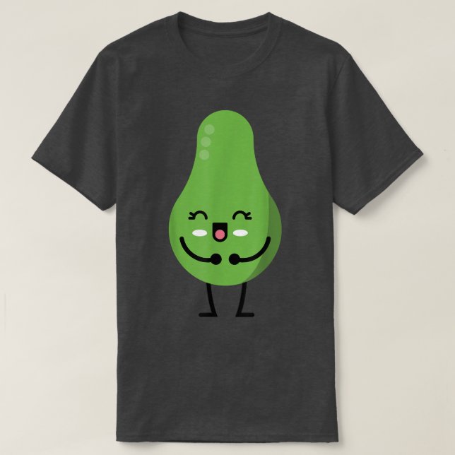 Camiseta Kawaii japonés lindo día nacional de aguacate de f (Diseño del anverso)