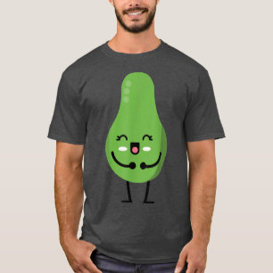 Camiseta Kawaii japonés lindo día nacional de aguacate de f