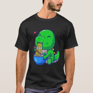 Camiseta Kawaii Japonés Ramen Noodles Tee Anime Dinosaur L