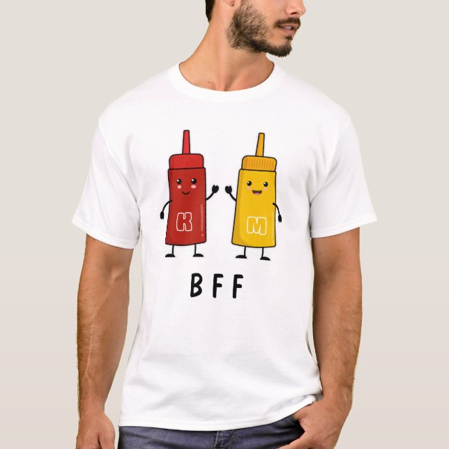 Camiseta Kawaii Ketchup y Mustard: Los mejores amigos para  (Anverso)