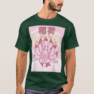 Camiseta Kawaii Kitsune Inari Para La Estética Japonesa Nue