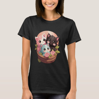 Camiseta Kawaii Kittens Bundle – Adorable Fluffy Cats Women