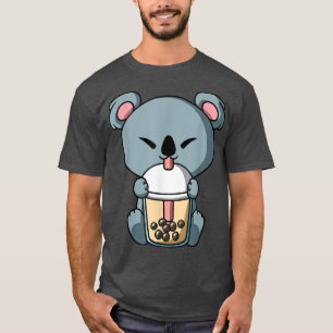 Camiseta Kawaii Koala Bear Boba Leche Té burbuja Anime 